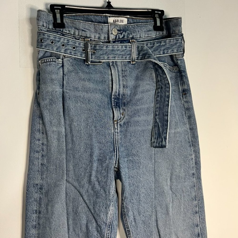 AGOLDE Reworked 90s ultra high-rise Paperbag straight Jeans - Picture 4 of 8